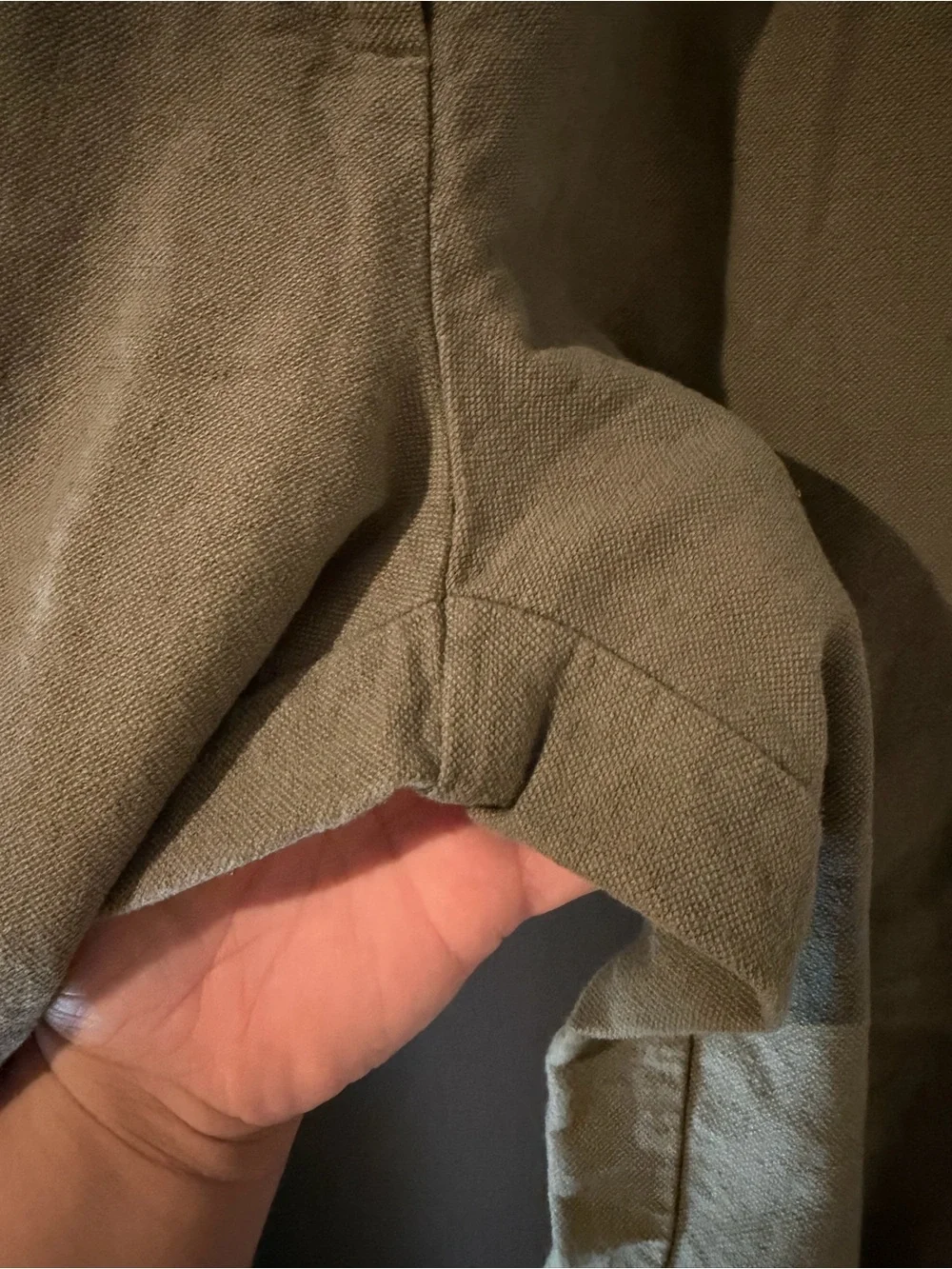 Zara Green Linen Wide Leg Cropped Paper Bag Waist Pants Small